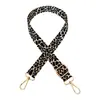 Estilo Nuevo Transfronterizo 2.5cm Jacquard Estampado de Leopardo Correa Estrecha para Hombro Accesorios de Bolso para Mujer Correa Larga de Hombro Único Cruzado Lanyard para Teléfono