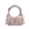 Estampado floral estilo coreano, bolso de mano plisado de moda, bolso con forma de nube para mujer, nueva colección 2026, bolso de hombro chic, bolso cruzado, bolso para el trabajo, bolso con forma de dumpling