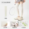 Calcetines de compresión deportiva para pantorrillas de mujer, estilo fino de verano, para bádminton, tenis, correr, saltar la cuerda profesional, calcetines largos bonitos para las piernas