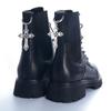 Temu Nova Moda Retrô Estilo Gótico Padrão Cruz Pingente de Liga Fivela de Sapato Botas Combinando Estilo Motociclista