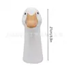 Vaso Alto Pote Cerâmica Figura Cabeça de Ganso Resina Vaso de Flores Ornamento Cabeça de Ganso