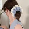 Goma para el pelo de encaje fresca y delicada con un toque de alta gama, borde floral suave, coletero blanco vintage estilo francés, accesorio para el pelo de primavera y verano