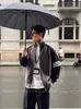 Suéter cárdigan estilo japonés para hombre, marca de moda para primavera y otoño, cuello alto, chaqueta de punto con bloques de color, tejido versátil casual para hombre