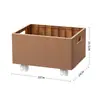 Caixa de armazenamento sob a mesa para estudantes, estante de livros multicamadas, estante de livros móvel com rodas, carrinho pequeno para organizar livros