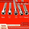 Atacado Tubo Trançado de Metal de Aço Inoxidável com Teflon PTFE Politetrafluoretileno Tubo Corrugado de Fluoropolímero Alta Temperatura Vapor Mangueira de PTFE Fabricante