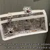 Bolsa de Lápis Transparente Dupla Camada Estilo Ins Sea Line Puppy Alto Valor de Cor Fofa para Estudante Grande Capacidade Bolsa de Armazenamento para Material Escolar