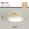 Lámpara de dormitorio principal nórdica moderna minimalista corona led lámpara de sala de estudio personalizada creativa de cristal cálida romántica lámpara de habitación
