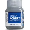 Tinta para tecido fosca 37ml Cinza