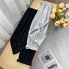 Otoño Nuevo estilo coreano chica gordita adelgazante casual color sólido pantalones harem talla grande moda mujer 7037