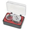 Lupa de joyería de metal antigua llavero de apreciación de diamantes lupa plegable embalaje de caja de regalo 30 x21 Plata