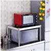 Prateleira de Armazenamento de Cozinha em Aço Inoxidável Prateleira Divisória de Mesa Prateleira Grossa de Camada Única para Fogão Prateleira para Forno Prateleira de Armazenamento para Micro-ondas