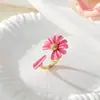 Anel de Margarida em Promoção Anel de Flor Aberta de Alto Padrão Anel Pequeno Fresco Versátil