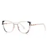 Gafas de metal con aro TR anti-luz azul 3133 Europa y Estados Unidos marco óptico de lujo ligero para mujer se pueden equiparar con lente de miopía transparente