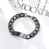 Pulseiras de casal em aço inoxidável, modernas e estilosas, com design punk retrô e hip-hop, e garantidas contra desbotamento. Venda por atacado disponível