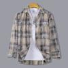 Camisa de Manga Longa Xadrez 2024 Primavera e Outono Nova Tendência Masculina Solta Casual Jaqueta Camisa Roupas Finas de Proteção Solar