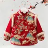 Bata Infantil Estilo Chino Otoño e Invierno Impermeable y Anti-Suciedad Traje Tang Bata para Bebé Niño Ropa Exterior de Jardín de Infancia Ropa Protectora Delantal para Comer