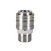 Boquilla de pistola de agua a alta presión para venta al por mayor de fábrica, conector rápido de enchufe rápido hembra G1/4, accesorios para lavadora de autos, conector de autobloqueo de acero inoxidable 3/8