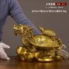 Venta al por mayor de fábrica de adornos de tortuga dragón de cobre, dinero de latón, chismes, tortuga dragón, madre e hijo, tortuga dragón, sala de estar, oficina, tamaño grande
