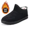 Botas de nieve de gamuza de invierno transfronterizas 2026, comercio exterior, forradas de felpa, engrosadas, talla grande, botas de algodón para mujer, color liso, zapatos de algodón versátiles para mujer