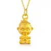 Shuibei Oro 999 Oro Puro Mito Negro Wukong Colgante Femenino 3D Oro Sólido Rey Mono Pequeño Mono Dorado Colgante de Collar