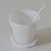 Taza para Pastel de Horneado Engrosada DIY, Taza de Salvado de Madera para Maceta, Taza de Flor para Pastelería Helado Yogur Mousse, Set de 100