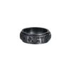 Fábrica de joyería transfronteriza de Amazon, suministro de anillos de titanio con descompresión y letras de la Runa Lune, venta al por mayor