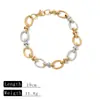 Joyería Transfronteriza Joyería de Mano Lujo Ligero Gama Alta Nicho Mujeres y Hombres Verano Pulsera que No se Desvanece Acero de Titanio Oro Plata Al por Mayor