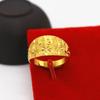 Joyería Xiao Tian Latón Chapado en Oro Oro Arena Vietnamita Anillo para Mujer Moda Edición Ancha Anillo Abierto Cara Estrellada Cielo