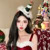 Diadema de estrella de árbol de Navidad tridimensional roja y verde, diadema linda para ambiente de fiesta, pasador para el cabello, accesorios para el cabello, accesorios para fotos