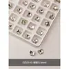 Acessórios para Nail Art Rede de Diamante Transparente Venda Quente Coração Torto Machado Gota d'Água Quadrado Gordo Borboleta Diamante Branco Folha de Ouro Decorações para Unhas