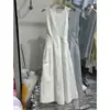 Vestido Colete Sem Manga Casual Versátil de Alta Qualidade Estilo Coreano Solto para Mulheres com Cós Ajustável Moda Saia Simples Verão 2026