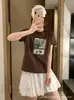 Camiseta feminina canelada de algodão com mangas dobradas, top justo de manga curta, direto da fábrica de origem para a temporada de verão