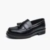 Mocasines de hombre con borlas transfronterizos, slip-on, formales de negocios, zapatos de cuero, talla grande, slip-on casual, zapatos para conducir para hombre