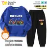 Ropa Roblox Sudadera para Niños Traje de Primavera y Otoño Niños Dibujos Animados Top Holgado Pantalón Deportivo Conjunto de Dos Piezas