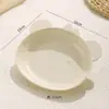 Plato para Huesos de Osito de PP Bandeja de Almacenamiento de Mesa de Comedor para el Hogar Estilo Ins Lujo Ligero Plato para Snacks Bocadillos Pequeños Pastel Fruta