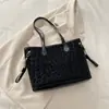Bolsa Tote Grande de Couro Sintético Estampa de Leopardo Nicho Estilo Coreano 2025 Nova Outono e Inverno Elegante Fosca Retrô de Alto Valor Bolsa de Ombro