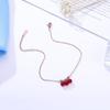 Nueva versión coreana de tobillera de acero de titanio oro rosa para mujer, simple, doble, de verano, geométrica, abalorios al por mayor