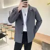 Traje pequeño para hombre, chaqueta de otoño, ligero, maduro, moda coreana, negocios, informal, de alta gama, holgado, superior, de moda
