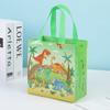 Bolsa de presente infantil de desenho animado de dinossauro transfronteiriça, bolsa dobrável, sacola de compras, bolsa impermeável não tecida
