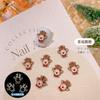 Adornos Navideños para Uñas 2025 Diamantes de Resina Luminosos Nuevo Estilo Caliente Lindo Papá Noel Tridimensional Alce Diamantes para Uñas