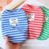 Roupas para Cachorro Verão Finas Bome Teddy Panda Amargo Coleira Pet Listrada Cinto de Tração Primavera e Verão