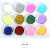 Maquiagem de Palco com Glitter de 12 Cores Lantejoulas Decorativas Glitter para Unhas Lantejoulas em Pó Laser para Unhas Glitter