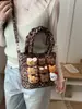 Bolso de Mano de Moda con Estampado de Leopardo Muñeco de Peluche Lindo de Dibujos Animados Bolso de Hombro Nuevo Estilo 2026 Bolso Cubo Lindo Personalizado