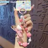 Llavero Colgante de Cadena de Cuentas para Teléfono Sanrio Auténtico Llavero Lindo Estilo Girly Colgante Decorativo para Bolso de Cuentas