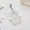 Sujetador de Tarjetas Pequeño Original con Lazo y Alas de Ángel Soporte Rígido para Tarjetas Acrílico Tarjeta Pequeña de Ángel Tarjeta de Identificación Película para Tarjetas Soporte para Tarjetas
