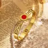 Pulsera de Acero de Titanio Estilo Ins Europeo y Americano, Pulsera de Alto Nivel con Números Romanos, Pulsera de Acero Inoxidable Calada Estilo Retro Francés