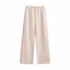 Calça Nuvem de Desejo Puro com Toque de Pele Primavera/Verão 2026 Calça Reta de Perna Larga Solta Emagrecedora Versátil Casual Fina Longa para Mulheres