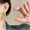 Brincos de Argola Amarelos com Bolinhas Frescos e Simples para Mulheres, Novo Estilo Popular 2026, Brincos de Alta Qualidade, Deslumbrantes Acessórios de Orelha Dopamina