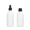 Botellas gotero de vidrio esmerilado 5ml-100ml Hombro redondo Botellas dispensadoras de aceite esencial Botellas vacías Selladas Líquido de esencia Botellas vacías