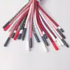 Atacado de Fábrica: Tampas de Silicone para Cabeça, Pontas para Cordão, Fios de Poliéster Redondos com Cola à Base de Água, Cordões de Cinto com Pontos Coloridos, Pontas de Cordão de Amarração para Colar